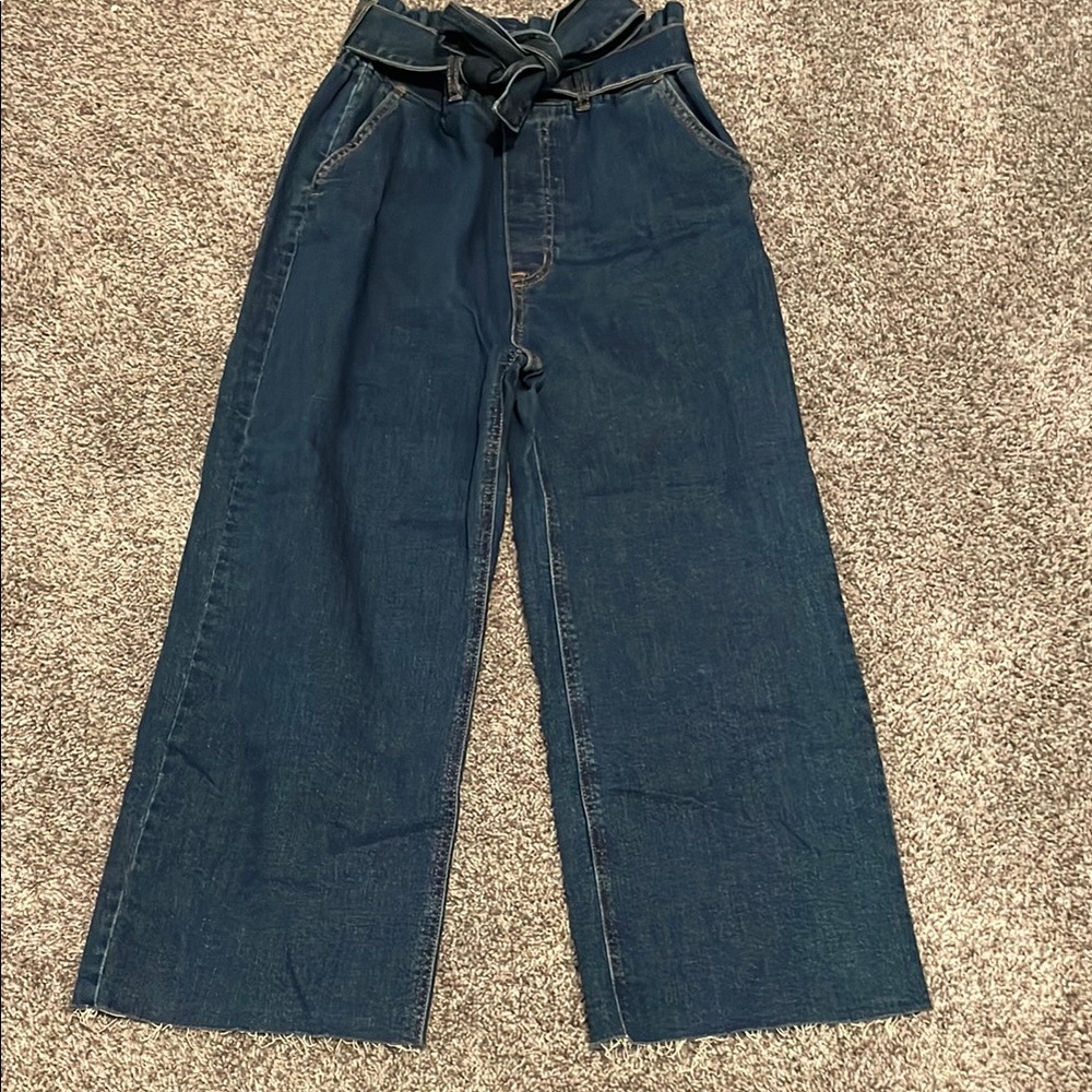 High-Waisted Wide-Leg AERO Denim Jeans Size small